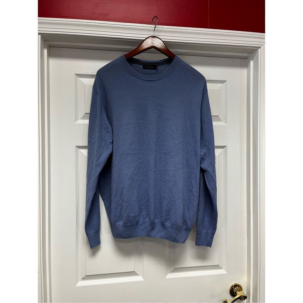 James Pringle Periwinkle Blue Crew Neck Acrylic Sweater sz XXL EUC